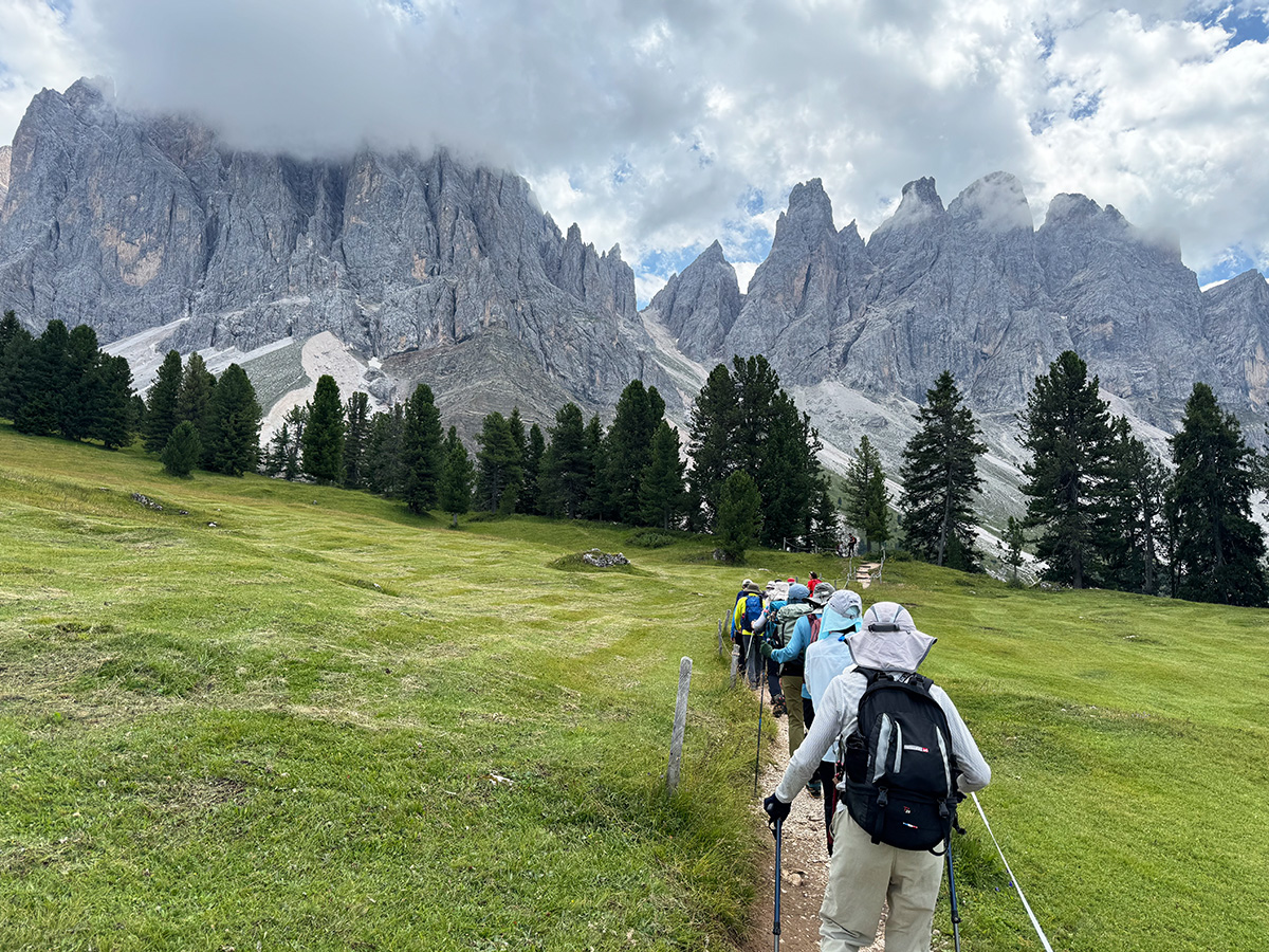 ガイスラー山塊が真正面に！