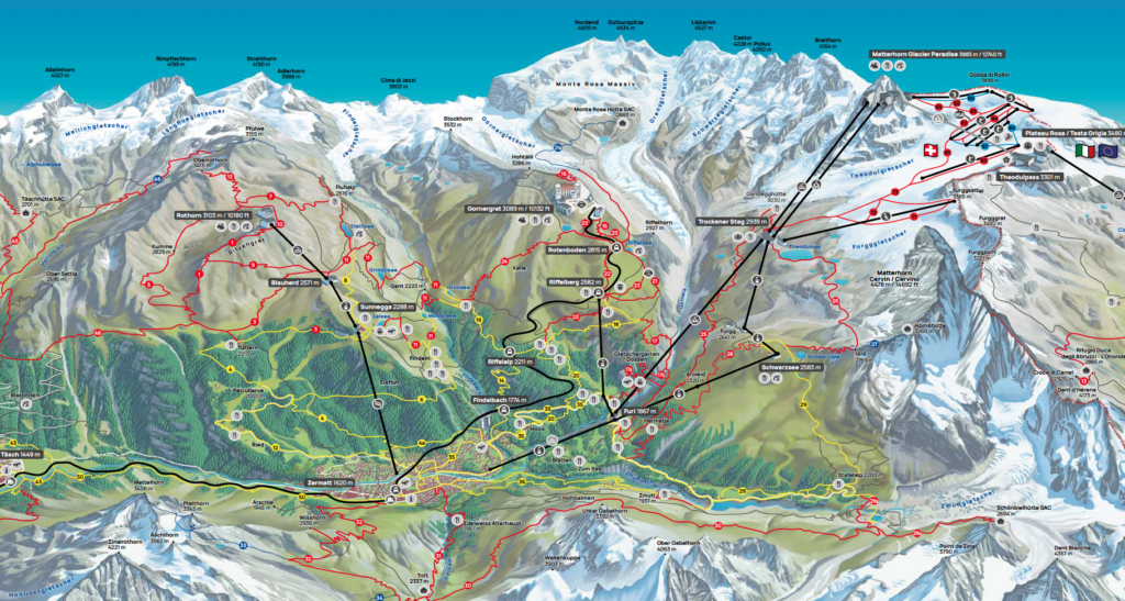 Zermatt Hiking Map