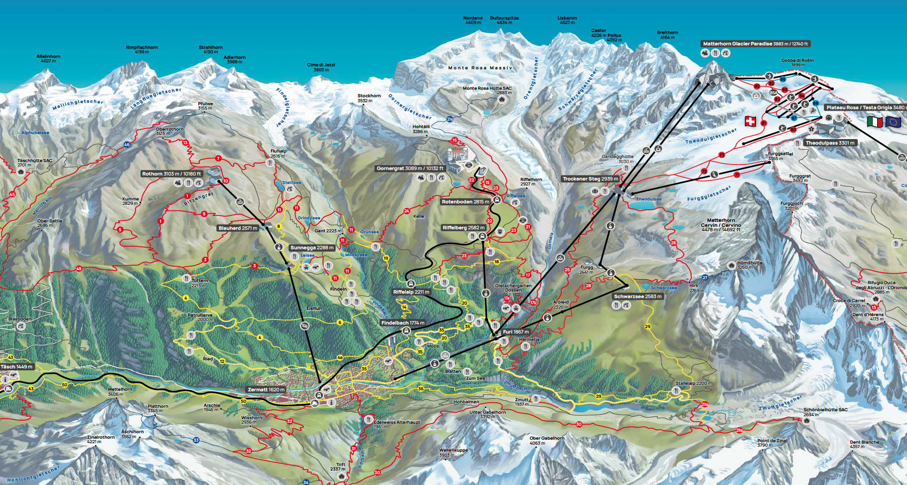 Zermatt Hiking Map